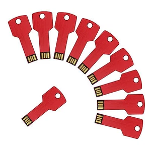Lot 10 16GB USB Flash Drive 16G Thumb Memory Pen Stick Wholesale Key Shaped Pack - Picture 1 of 11