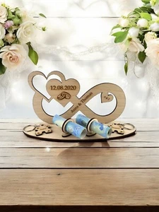 Infinito Personalizado Dinero Regalo Boda Madera Regalo Compromiso - Imagen 1 de 8