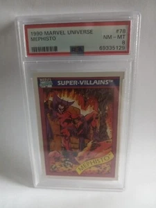 1990 Impel Marvel Universe Mephisto #78 PSA 8 NM-MT - Picture 1 of 2