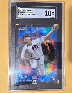 2024 Topps Finest SHOTA IMANGA *ROOKIE RARE BLUE REFRACTOR* /99 graded SGC 10 - Picture 1 of 3