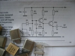 Oscillateur émetteur radio amateur cristal quartz HC6U (1,8 à 16 MHz) - Photo 1/3