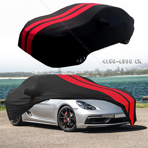 For Porsche Boxster S Indoor Red Line Dustproof Stain Stretch Full Car Cover