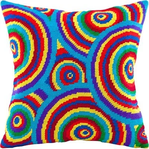 Hágalo usted mismo Kit de almohada de punta de aguja/tapiz "México" 16x16 in/40x40 cm - Imagen 1 de 5