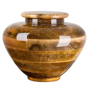 Stunning Mango cremation urn for ashes Hand-Turned Unique Memorial Funeral Urn - Bild 1 von 5