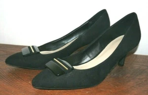 DRESSBARN BLACK NORI PUMPS WITH BUCKLES SIZE 8.5M - Picture 1 of 4