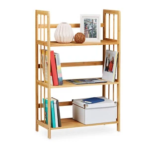 Estantería de pie de bambú con 3 pisos, zapatero, estantería de madera para libros, baño y flores - Imagen 1 de 9