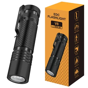 BORUiT LED Flashlight Torch Rechargeable Light Lamp Hiking Camping Waterproof - Picture 1 of 18