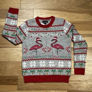 New! Ugly Christmas Sweater Pink Flamingo Woman’s Medium Joe Boxer Kmart - Picture 1 of 11