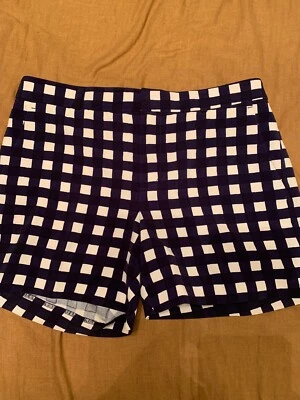 PANTALONES CORTOS CON BOLSILLO A CUADROS AZUL/BLANCO BANANA REPUBLIC NUEVOS SIN ETIQUETAS Foto 1 de 3