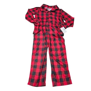 Carters Just One You Pijama Niñas Talla 5 Rojo Negro Búfalo Juego a Cuadros Navidad - Imagen 1 de 9