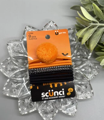 Accesorios para el cabello Scunci Halloween 9 piezas corbatas cola de caballo Foto 1 de 2