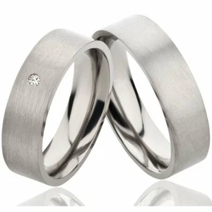 PARTNERRINGE EHERINGE AUS TITAN MIT DIAMANT UND LASERGRAVUR MOR61