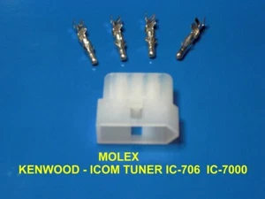 MOLEX 4 PIN CONNETTORE  MASCHIO  TUNER ICOM - TUNER LDG IC-7300 IC-756 - Zdjęcie 1 z 1