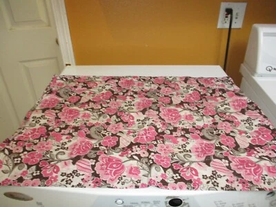 Bright Pink Floral Paisley w Brown & Sparkles Handmade  Pillow Case 21" x 27" - Image 1 of 4