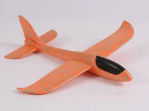 Mini Chuck Glider Free Flight Foam Hand Launch Plane Orange/Green 485mm Wingspan - Picture 1 of 12