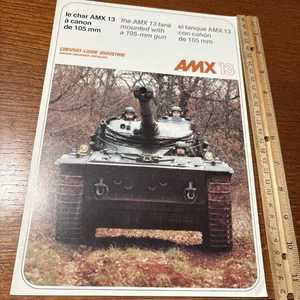 Vintage AMX 13 Panzer mit montiertem 105-mm-Geschütz - Creusot-Loire Industrie Militär Broschüre - Bild 1 von 5