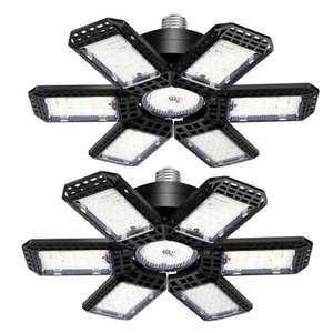 2 Pack LED Garage Light, 200W 20000LM 6500K LED Shop Lights, Garage Lights - Picture 1 of 7