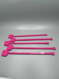 Vintage Lot of 5 Royal Orchid Sheraton Hotel & Towers Swizzle Sticks, Pre-Owned - Picture 1 of 5