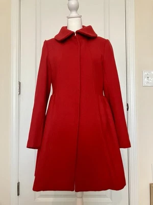 Abrigo de Invierno Miu Miu Vintage Para Mujer Clásico Rojo Lana, Hecho en Italia Talla S/8US Foto 1 de 4