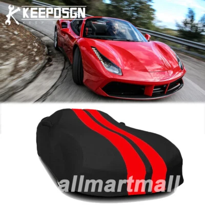 Cubierta de coche interior satinada suave elástica a prueba de arañazos protección contra polvo para Ferrari 488 Foto 1 de 4