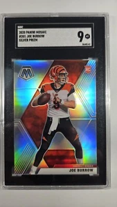 2020 Panini Mosaic #201 Joe Burrow Silver Prizm RC Bengals SGC 9 - Picture 1 of 2