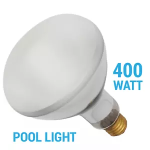 BR40 Flood Pool Light Bulb 120V 400W Medium E26 Frosted 4000 Lumens - Picture 1 of 5