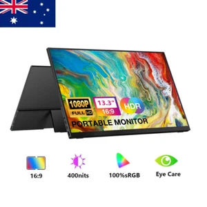 13.3" Portable Monitor 1080p Type-C HDMI Display Extender for Phone PC Laptop - Picture 1 of 6