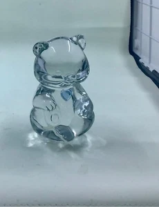Fenton April Bear Clear Glass Figurine W/ Tag Handmade In USA Collectible - Picture 1 of 8