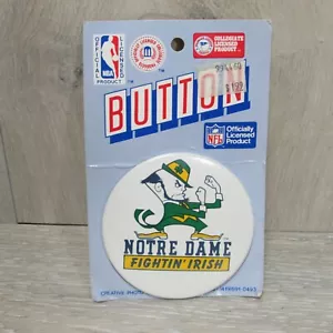 Vintage Notre Dame Fightn' Irish Football Button Pinback Notre Dame - Picture 1 of 5