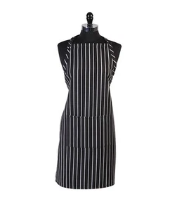 Mercer Culinary Striped Gen Bib Apron With pockets - Picture 1 of 2