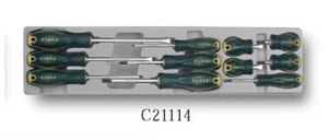 Force C21114 11pc Screwdriver Set with Tray: Slotted, Phillips, Stubby - Picture 1 of 5