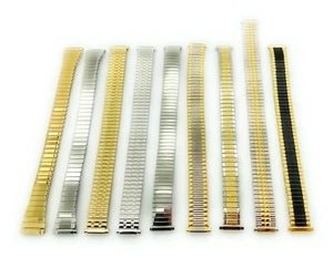 12mm 14mm Silver Gold Stainless Stretch Expansion Watch Band Ladies LST5 - Picture 1 of 32