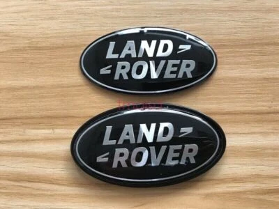 Negro Para Land Rover LR3 Discovery Freelander Rejilla/Puerta Trasera Emblema Insignia Ovalada Foto 1 de 4