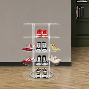 Organizador de zapatos de pie libre de 5 niveles para estante giratorio de zapatos de entrada/cupero - Imagen 1 de 18