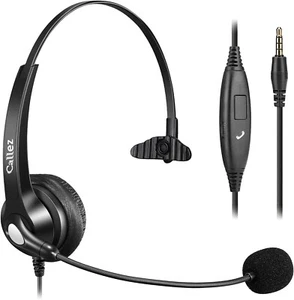 Callez C300 Call Center Headset 3.5mm Jack Cell Phone Headset wtih Microphone PC - Picture 1 of 7