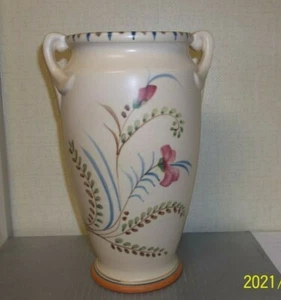 VASO WELLER "BONITO" -10" ALTO -DECORATO ENTRAMBI I LATI - VERDE INTERNO QUASI NUOVO - Foto 1 di 12