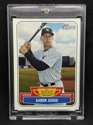 Tarjeta de inversión Aaron Judge RARA NOVATO DEL AÑO TOPPS MVP YANKEES COMO NUEVA Foto 1 de 2