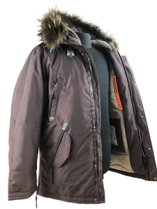 Men Trim Fur Hood Thermal Parka Coat Winter Warm Windproof Waterproof XS-3XL - Picture 1 of 8