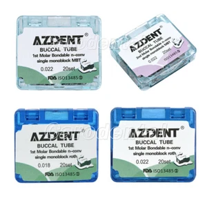 AZ Dental Orthodontic Buccal Tubes Roth/MBT 022/018 Bondable Non-Conv Monoblock - Picture 1 of 27