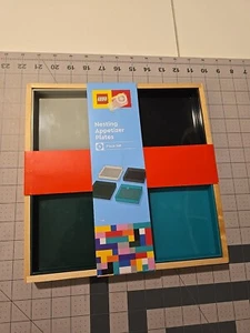 5pc Nested Square Tray Set Gray/Black/Teal/Green - LEGO Collection x Target -New - Picture 1 of 2