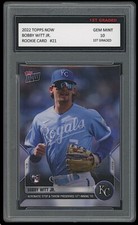 BOBBY WITT JR 2022 TOPPS NOW 1ST GRADED 10 ROOKIE CARD #21 KC KANSAS CITY ROYALS