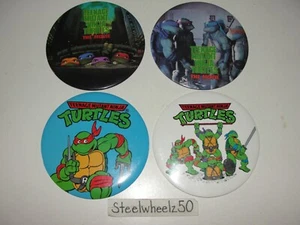 Vintage 1990s Teenage Mutant Ninja Turtles 4 6" Pinback Button Lot Pin Movie HTF - Picture 1 of 5