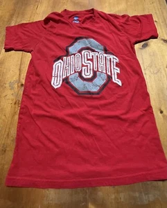 Ohio State Buckeys Camisa Mujer Pequeña Roja Manga Corta Camiseta - Imagen 1 de 3