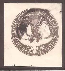 US Sc# U351 Used 1893 Cat Val $30 gtc10 - Picture 1 of 1