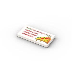 Tavola Ristorante Pizza ❤️ Piastrella mattoncini LEGO® originale stampata personalizzata /24075 - Foto 1 di 1