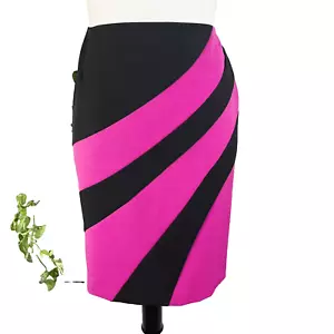 Worthington Rock Gr. 4 Hot Pink Schwarz Bleistift Gerade Knie Karriere Hochzeit Slim - Bild 1 von 9