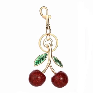 Sturdy Alloy Cherrys Keychain Fun Accessory for Car Interior Decoration - Zdjęcie 1 z 8