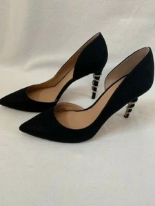 International Concepts Mujer Keeley Negro Anillo Tacón Gamuza Novia Zapatos de salón 9 - Imagen 1 de 11
