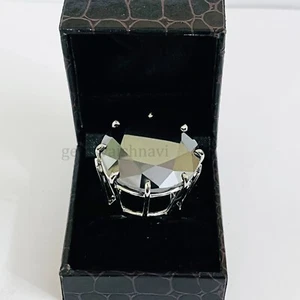 70 cts Black Diamond Ring Great Shine & Luster AAA Certified ! Birthday Gift - Picture 1 of 7