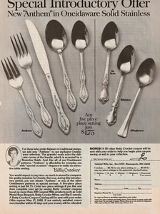 Betty Crocker, Anthem, St.Ives, Whittier, Allegiance flatware, 1882 Printed Ad - Picture 1 of 8
